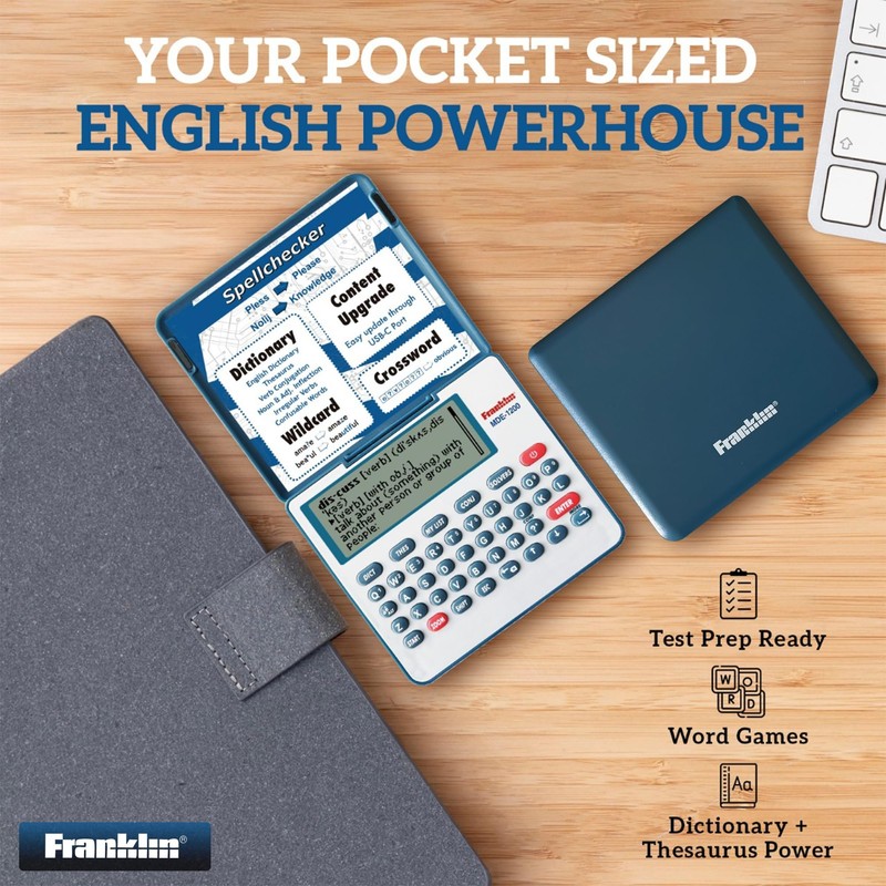 Franklin MDE-1200 Electronic Dictionary and Thesaurus – English Dictionary, Synonyms,