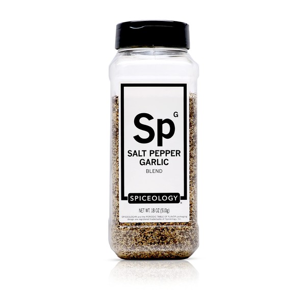 Spiceology - Salt Pepper Garlic - SPG - Use On: Steak, Chicken, Hamburgers, Brisket, Turkey, Stew - BBQ Rub - Seasoned Salt - Spices and Seasonings - Grill Seasoning