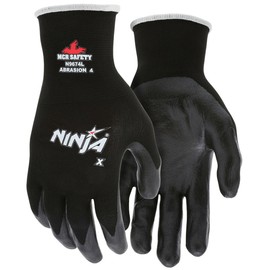 MCR Safety N9674XL Ninja x Bi-Polymer Coated Gloves -Black/Large (1-dozen) New