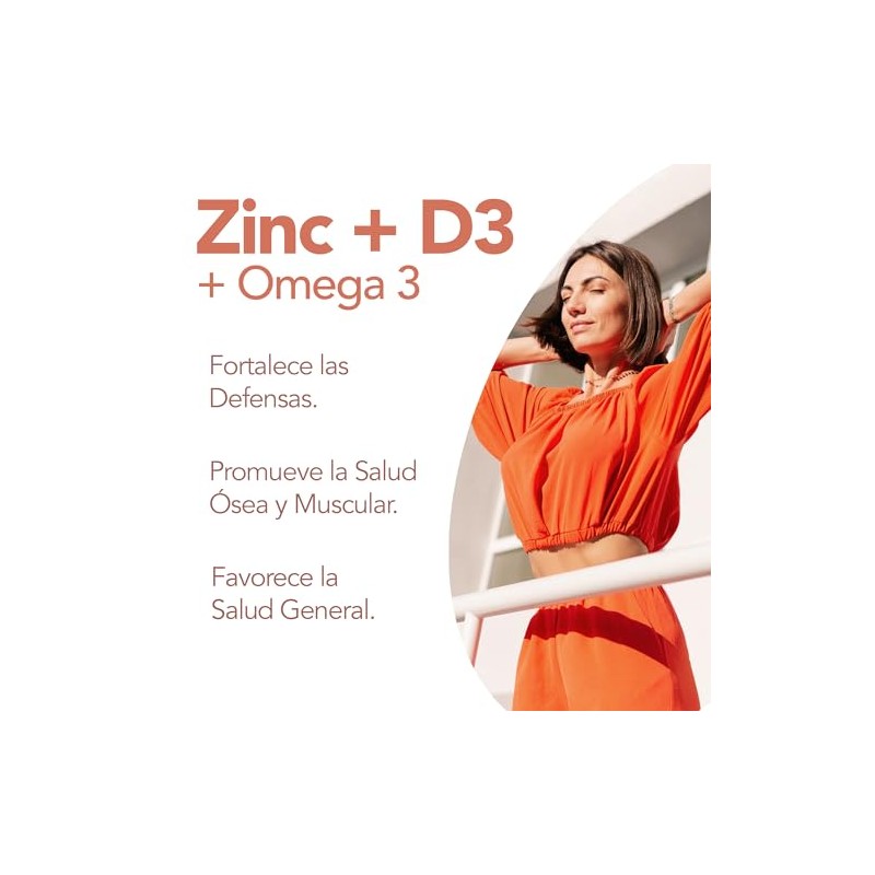 Natgel Zinc con Vitamina D3 y Omega 3