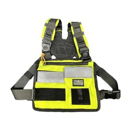 Atlas 46 Hi Viz Single Cargo Tool Chest Panel, High Visability Chartreuse, Reflective Strip, Large Flapped and Zippered Pockets - Made in the USA