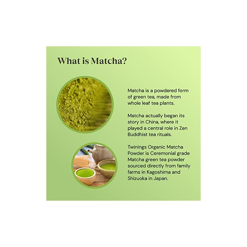 Twinings Organic Ceremonial Grade Matcha Green Tea Powder - 30g