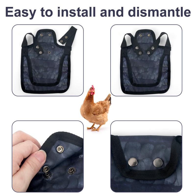 Chicken Saddle for Hens, 7.48 Inch Comfortable Hen Aprons with
