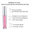 Glitter Lip Gloss, Diamond Shimmer Pink Lipgloss Pearlescent Liquid Lipstick,