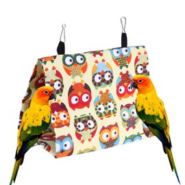 POPETPOP Bird Bed for Cage : Bird Nest Hanging Bird Hammock Bird Snuggle Hut Parakeet Nest Bird Tent for Parrots Parakeet Cockatiels