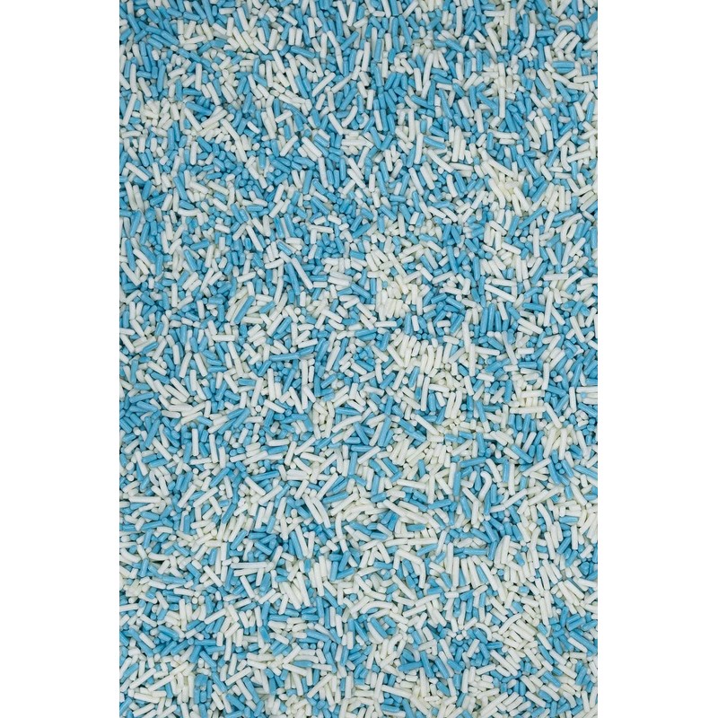 SPRINKLY - Matt Sugar Strands - Blue & White -