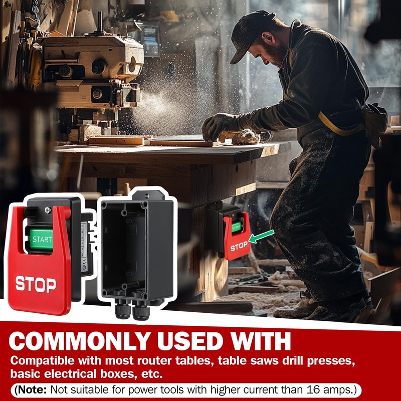 Dreyoo 120/230V Single Phase On/Off Switch, Efficient 120V 2HP Switch