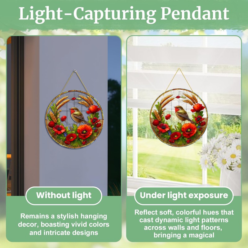 Robin Window Sun Catcher, Acrylic Robin Sun Catchers for Windows