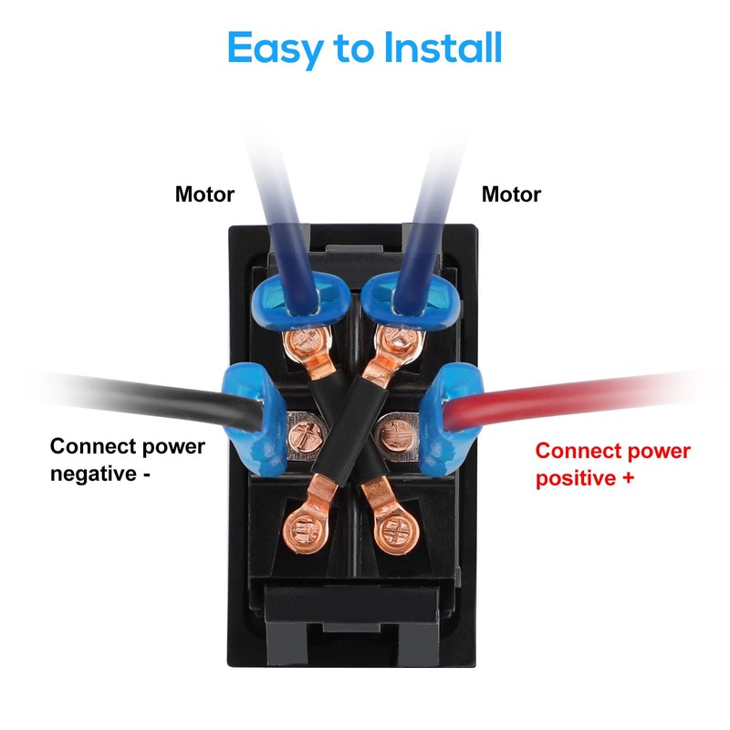 Linkstyle UP Down Momentary Reverse Switch, 2pcs 30A DPDT Polarity