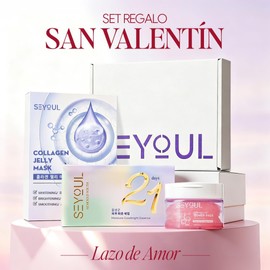 SEYOUL Kit Hidratación y Glow Diario Facial 3 Pasos, Jelly Mask Hidratante + Sérum Nocturno 21 Días + Crema de Ojos con Péptidos