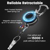 1 Pack Retractable Keychain Heavy Duty Carabiner Badge Holder with
