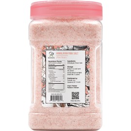 Soeos Himalayan Pink Salt, Fine Grain, 80oz (5 Pound), Non-GMO Himalayan Salt, Kosher Salt, Pink Himalayan Sea Salt Fine
