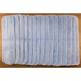 Ansell / Sandel 16ct Ansell 19.2" Flat Microfiber Mop Replacement Pads, Washable, Blue, New S5