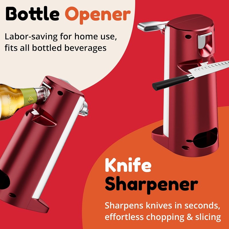 Davivy Electric Can Opener, Removable Stainless Steel Cutter and 3-in-1