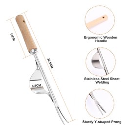 JINHENB Hand Weed Remover Tool,Weeding Tools For Garden,Stainless Steel Weed Puller With Long Handle(31cm/12.2")