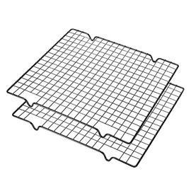 VNIMTI Baking Cooling Rack 2 Sets, Cookie Cooling Racks for Cooking, Baking, Roasting, Grilling, Drying, Oven Safe Wire Rack, 11" * 10" Small Squares Grids