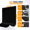 Qoolfoto 5x8ft Black and White 2in1 Revisible Photo Backdrop with