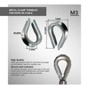 DOJA Industrial M6 Wire Rope Thimble Pack of 50 Size