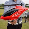 YUEQISM Red Large Fall Resistant Rc Helicopter 3.5 Channels Remote