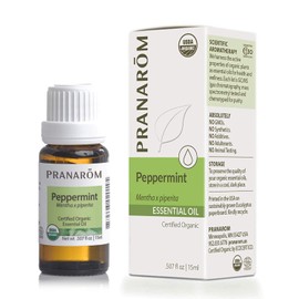 Pranarom - Peppermint Essential Oil, Peppermint Oil for Home, Pure Peppermint Oil for Diffusers, Organic Peppermint Oil for Aromatherapy, Certified Organic, 15mL