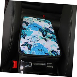 GANAZONO Car Armrest Box Pad Cover Non Slip Center Console Cushion Easy Installation Durable Material Compatible with All Vehicles Ice Butterfly
