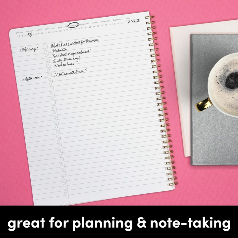 PAPERAGE Undated Daily Planner Notebook (Yellow), 8.5 in x 11