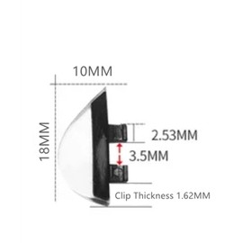 Clear Rubber Silicon Clip On Nose Pads Buds for Glasses Sunglasses Frames Reading Eye Wear HNP007 (Black Clear - 2 Pairs)