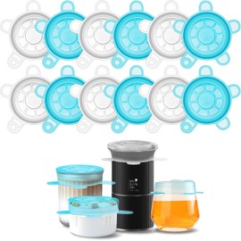 Pequeñas tapas elásticas de silicona de 6,5 cm, reutilizables, tapas para vasos, cuencos, tazas, botellas, latas (12 unidades, pequeñas)