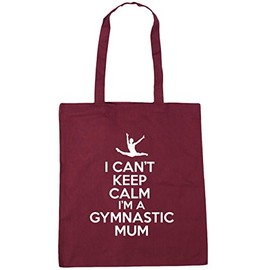 Hippowarehouse I can't keep calm i'm a gymnastic mum Tote Shopping Gym Beach Bag 42cm x38cm, 10 litres