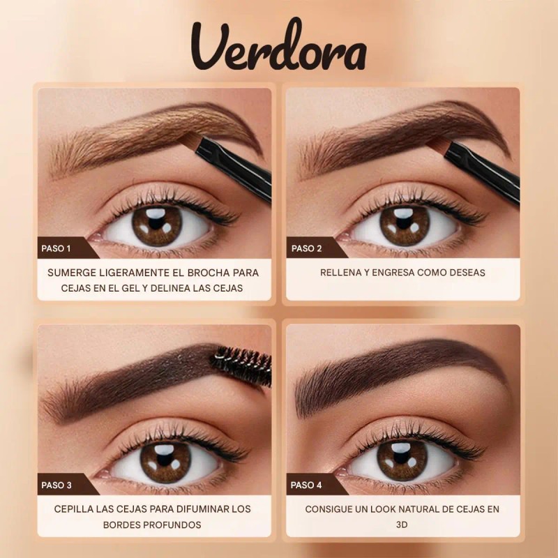 Verdora Tinte De Cejas Waterproof Larga Duración Kit 24h