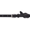 Vanzetti Women's Belt - Slim Leather Belt, Metal Buckle, black