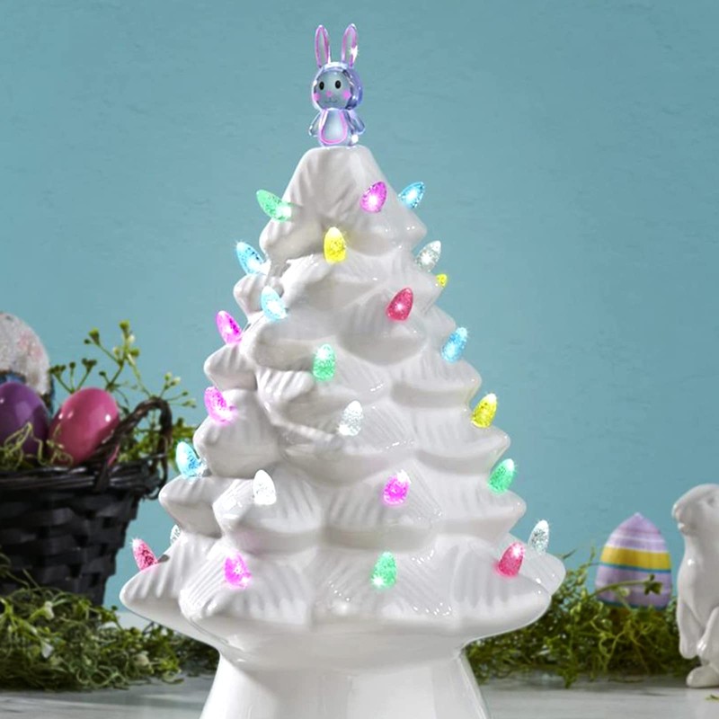 100pcs Ceramic Easter Tree Replacement Light Bulbs and 3pcs Tree