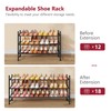Tajsoon Expandable Shoe Rack for Closet 3 Tier, 28“-41“Adjustable &
