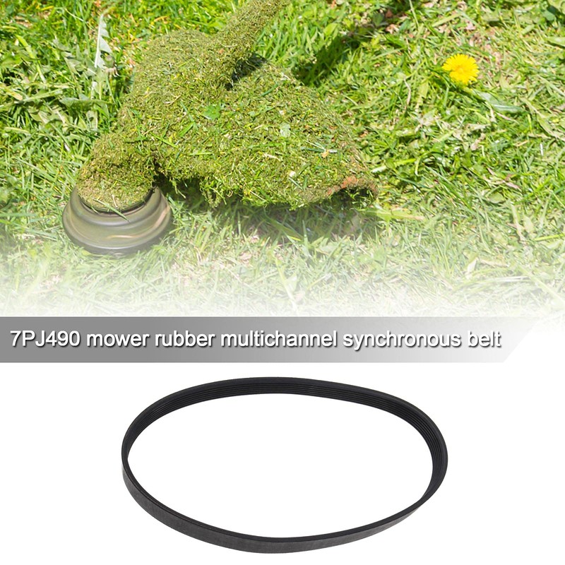 7PJ490mm Lawn Mower Drive 16mm Width Rubber Synchronous Closed Loop