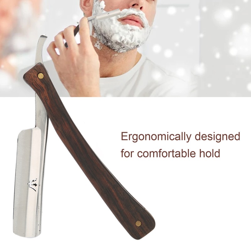 Men Manual Shaving Blade Holder Folding Shaving Knife Rack with