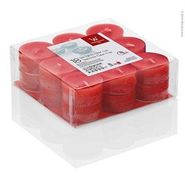 18er Teelichte PC Cup 4 Stunden Rubin Rot 18 x 38 mm, im klarer Hülle in Premium Qualität