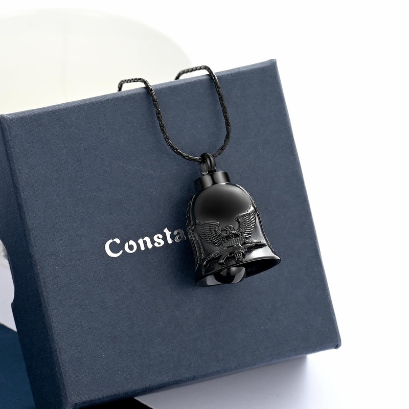 constantlife Cremation Jewelry for Ashes Eagle Bell Pendant Urn Necklace