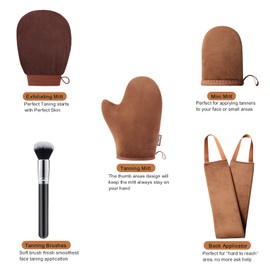 GAIYAN - Manoplas autobronceadoras, manoplas autobronceadoras, manoplas autobronceadoras, juego de guantes de bronceado para autobronceado, guante autobronceador, aplicador de autobronceador, manoplas autobronceadoras, manoplas bronceadoras sin sol