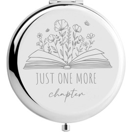 Kasuwow Book Lovers Gifts for Women, Book Lover Gift Ideas, Gifts for Book Lovers Compact Mirror, Librarian Gifts for Women Readers,Bookworm Reading Book Makeup Mirror