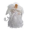 Kurt Adler 12-Inch White and Silver Fiber Optic LED Angel