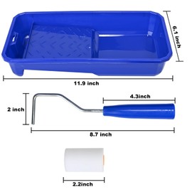 2" Mini Paint Roller Set, Microfiber Paint Roller, 6* Roller Sleeves, 1* Paint Tray, 1* Small Paint Rolle Frame, Foam Paint Roller for DIY Painting on Walls & Ceilings