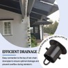 HOLEPU Rain Chain Gutter Adapter, Replacement Downspout for Gutters Black