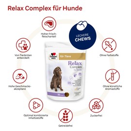 Doppelherz Relax Complex for Dogs - With Alpha Casozepine, L-Tryptophan and Passion Flower - Support for Mental Wellbeing - 60 Chews