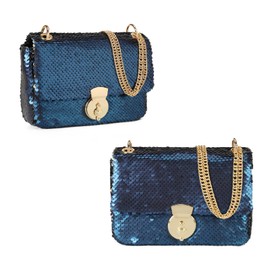 GLITZALL Crossbody Bags for Women Fashion Evening Party Shining Sequins Shoulder Bag Clutch Chain Strap Glitter Handbag