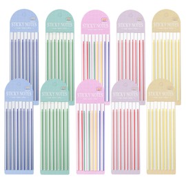 LELE LIFE 1600pcs Highlighter Tape Removable, Transparent Long Page Markers Tabs Notes, Book Tabs for Annotating Books Highlighters Strips Underlined Sticky Tabs (Neon Color, 14x0.6cm/5.5x0.23in)