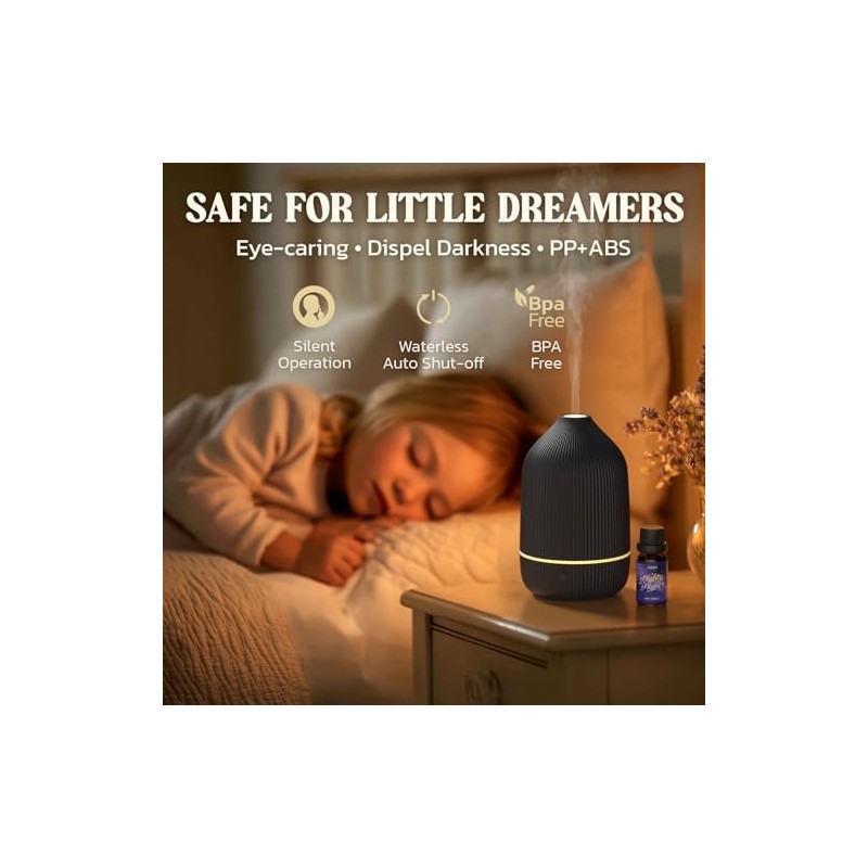 Essential Oil Diffuser, 100ml Aromatherapy Diffuser, Mini Ultrasonic Diffuser for