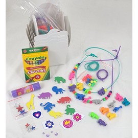 SUMMERTIME* BIRTHDAYS* PLAYDATES** HUGE 225 PIECES** Rainbow Neon Wild Animal Art and Jewlery Making **4 KITS**