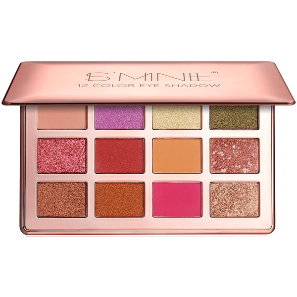 IS'MINE 12 Color Eyeshadow Palette, High Pigment Waterproof Vegan Makeup