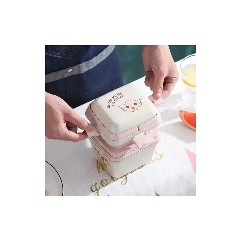 Total Supplier Lonchera Portaviandas Ecológica Cuadrada Lunch Box