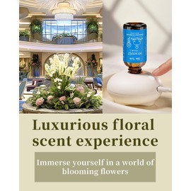 VEDA TINDA SCENT Hotel Diffuser Oil with Waterless Diffuser, Hotel Scent Essential Oil Gift Set for Women Mom Couples Friend (1 fl.oz Floral Hotel Scent Diffuser Oil x 2 & Aromatherapy Diffuser)